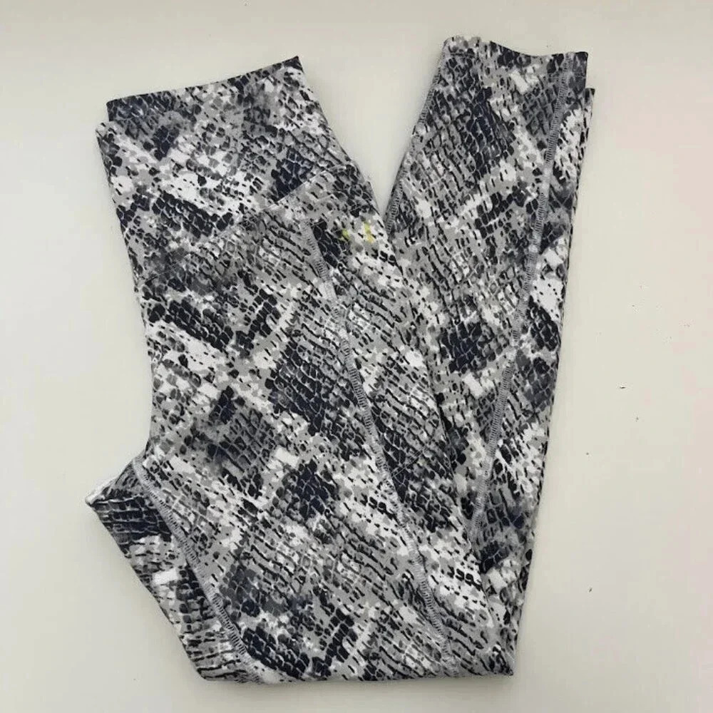 PINK Victorias Secret Leggings Small Contour Pocket Snake Skin Python High Rise